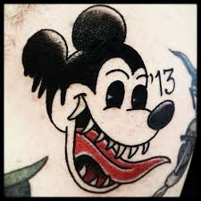 Robjunod Gave Me A Tattoo Of Mickey Mouse S Actual Soul Demon Disney Tongue Holycitytattooingcollective Mickey Mouse Tattoos Mouse Tattoos Mickey Mouse Art