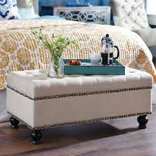 3 Stylish Ways To Use Furniture At The Foot Of Your Bed My Kirklands Blog Tufted Storage Bench Bench With Storage Storage Bench