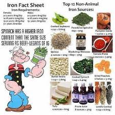 Iron Sources From Food Chart Foods High In Iron Foods