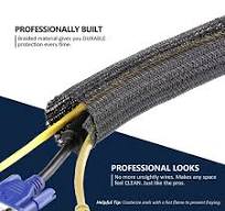 Split-Sleeve Braided Wire Loom, Bulk Box (Cut to 25ft Lengths)