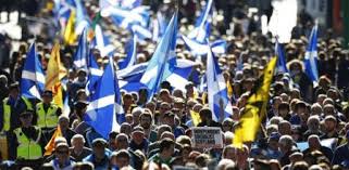 Desde la isla de eigg, escocia, reino unido. Manifestacion En Edimburgo Por La Independencia De Escocia