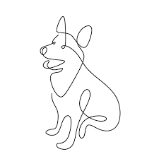Children vector illustration of funny little sitting puppy dog. Hound Dog Hand Drawing Continuous Line On White Background A Cute Dog Is Sitting On The Ground Single One Line Art Minimalism Style Wildlife Animals Concept Vector Pet Design Illustration 2124843 Vector