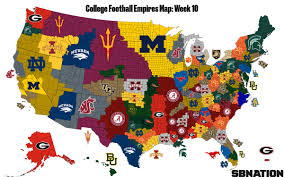College Football Empires Map Alabama And Notre Dame Advance