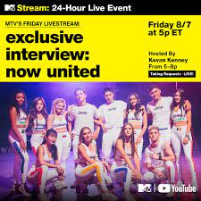Datas de digressão, ingressos para concertos e transmissões ao vivo de now united. Now United On Twitter Uniters Don T Miss Our Exclusive Mtv Interview Today At 5pm Et On Https T Co Bmcgr0omnp With Kevankenney See U There Fridaylivestream Https T Co Z4vrtyrsgz