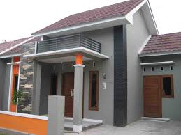 Warna cat rumah bagian luar yang bagus untuk rumah minimalis adalah kombinasi biru dan putih. Rumah Idaman Cat Luar Rumah Warna Kelabu