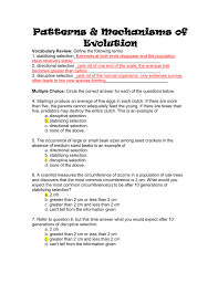 In this webquest you will be learning about the role of natural selection in evolution. Patterns Mechanisms Of Evolution