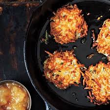 You Ll Need To Cook The Potato Latkes In Batches Place The Cooked Ones In A Single Layer On A Baking Sheet Li Hanukkah Food Potato Latke Recipe Latkes Recipes