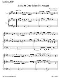 Back At One Brian Mcknight Free Piano Sheet Music Piano Chords