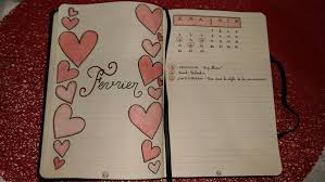 Bullet Journal Bujo Fevrier February Amour Love Coeur Heart Bullet Journal Journal Bujo