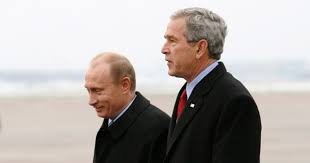Bush, Putin tend to relationship over lunch