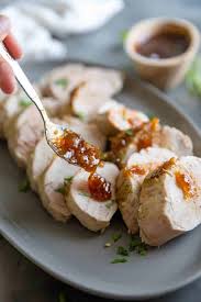 Remove tenderloin from package and rinse and pat dry. Oven Roasted Pork Tenderloin With Balsamic Fig Sauce Lemons For Lulu