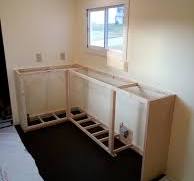 Framing Kitchen Cabinets and Countertop Installation