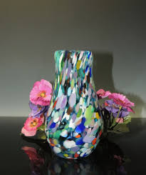 Maybe you would like to learn more about one of these? Fireworks Glass Studios Copper Blue Vase With Mystery Frit By Glass Blower Doug Waggott Facebook