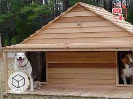 Diy Dog House Plans Double Kennel Large Outdoor Pdf Etsy Dog House Diy Diy Dog Stuff Dog Kennel Cover