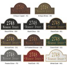 If you are looking for a luxury address marker, this individually cast address marker is the real thing. Whitehall Hawthorne Oval Estate Lawn Address Plaque Two Line 2929