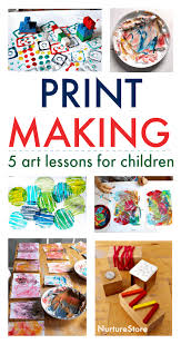 Fun And Easy Printmaking Art Lessons For Children Nurturestore Printmaking Art Kids Printmaking Art Activities