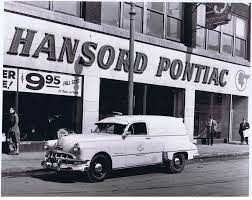 Hansord Pontiac In Minneapolis My Dad Bought Our 1948 1953 And 1958 Pontiacs From This Dealership He May Have Purchased Pontiac Cars Car Dealership Pontiac