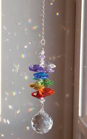 Austrian Crystal Rainbow Maker Hang It In A Sunlit Window Give It A Tap And Send Rainbow Hued Prisms Dancing Arou Rainbow Maker Rainbow Room Rainbow Bedroom