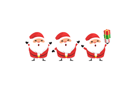 Download Christmas Santa Cute Illustration Set Graphic By 1tokosepatu Creative Fabrica SVG Cut Files