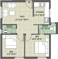 These stylish small home floor plans are compact, simple, well designed and functional. 600 Sq Ft 2 Bhk Floor Plan Image Annai Builders Real Estate Aathika Available Rs 2 300 Per Sqft For Sale Proptiger Com