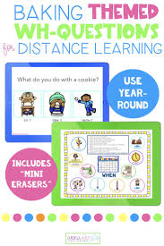 Baking Boom Card Wh Questions For Preschool Speech Therapy Preschool Speech Therapy Preschool Speech Speech Therapy Materials