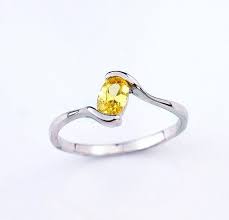 Wholesale 100 Guaranteed Full 925 Sterling Silver Yellow Topaz Ring With White Gold Fashion Ring To Yellow Topaz Ring Fashion Rings White Gold Fashion Rings