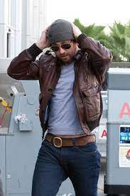 Brown Bomber Gerard Butler Jacketjacket Features 100 Genuine Leatherinner Viscose Liningbomber Stylezipped And Buttoned Fro Gerard Butler Butler Outfit Gerard