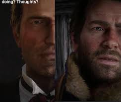 I refuse to give up! I'm gonna make my RDO Arthur thicker, referring back  to photos and making minor adjustments accordingly, and I'm experimenting  with different skin tones. I know he'll never