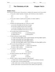 Organic chemistry i final exam review answer key multiple choice la,2d,3d,4c,5d, 6c, 7d, 8a, 9d, l0a, l7b, l2e, l3d, l4a,15a,16a, 17e short answer 1. Chemistry Of Life Packet 1 Answer Key 1 The Chemistry Of Life Answer Key Section 21 The Nature Of Matter Pages 3539 This Section Identifies The Course Hero