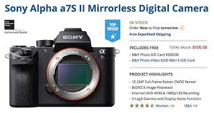 Maybe you would like to learn more about one of these? Holiday Deal Free 500 Gift Card With Sony A7sii