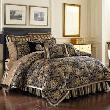 Black And Gold King Comforter Set J Queen New York Alicante Comforter Set Comforter Sets Queen Comforter Sets King Comforter Sets