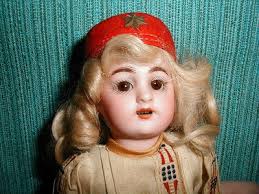 Antique 9" German Bisque Head Doll Carl Hartmann Globe Baby 1898 All Orig  VHTF