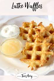 Latke Waffles Crispy Shredded Potato Waffle Recipe Waffle Iron Recipes Potato Pancakes Hanukkah Food