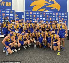 The west coast eagles are proud to offer an exciting range of events and match day hospitality across the season to entertain your clients, friends and family. Post Match West Coast Eagles Afl Photo Left Officials Furious Over Racist Symbol Todayuknews
