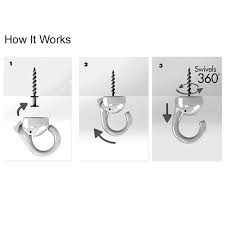 A hook is attached to the end of the bolt instead of a standard bolt head. Indoor Outdoor Elephant Ceiling Hooks Hangman Products