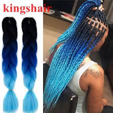 I know i have dreamed of having those. 2020 60cm Ombre Blue Kanekalon Jumbo Braids Crochet Braiding Hair Extensions Black Blonde Synthetic Box Braid 100g Pack From Kingshair 4 28 Dhgate Com