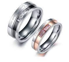 Stainless Steel 2 Piece Set Couple Band Rings From Styling Concept Rings For Men Matching Couple Rings Couple Rings