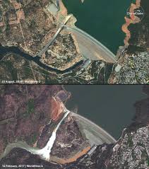 monitoring oroville dam water level changes with