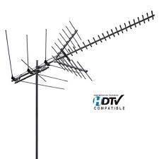 Channel Master Cm 2020 Digital Advantage Tv Antenna Long Range Outdoor Rooftop 100 Miles Long Range Vhf Uhf Fm Advantagetenna 41 Element Blue Zone 50
