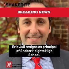 BREAKING: Eric Juli resigns as principal of Shaker Heights High School,  effective next Tuesday, citing exhaustion. Follow The Shakerite for updates.