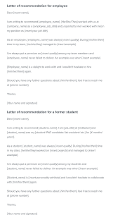 Letter Of Recommendation Template Sample Ready To Use Workable