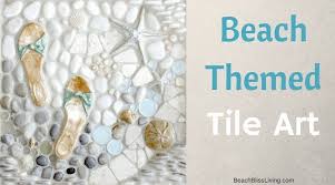 Beach Tile Art For Bathrooms And Kitchens Inspired From The Beach Beach Theme Kitchen Tile Art Beach Theme Bathroom