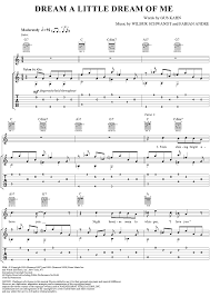 Mamas And Papas Dream A Little Dream Of Me Chords Dream A Little Dream Of Me Piano Songs Sheet Music Guitar Lessons Fingerpicking Sheet Music