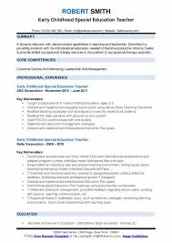 Teacher resume template & example. Early Childhood Special Education Teacher Resume Samples Qwikresume