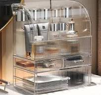 Large Drawer Organizer Makeup Storage Acrylic Box with Perfume Cosmetic  Display