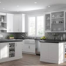 Kitchen cabinets in need of an update? Hampton Bay Designer Series Elgin Assembled 18x30x12 In Wall Kitchen Cabinet With Glass Door In White Wgd1830 Elwh The Home Depot