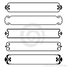 Banner Design Clipart Black And White Set Of Simple Black Banners Border Frame Black Banner Simple Borders Border Design