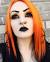 Neon Orange Makeup For Orange Hair