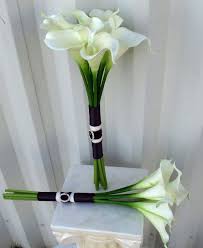 What you wind up with is a. Calla Lily Wedding Bouquet White Plum Purple Real Touch Bridal Etsy Calla Lily Wedding Calla Lily Bouquet Wedding Lily Bouquet Wedding