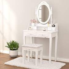 We did not find results for: Amazon Com Mecor Vanity Table Set With 4 Drawer Makeup Dressing Table W Cushioned Stool Girls Women Bedroom Furniture Set Oval Mirror White Everything Else